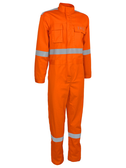 COMBINAISON MULTI RISQUE ORANGE ANTI FEU HV RIPSTOP 98% COTON 2% CARBONE TAILLE XL