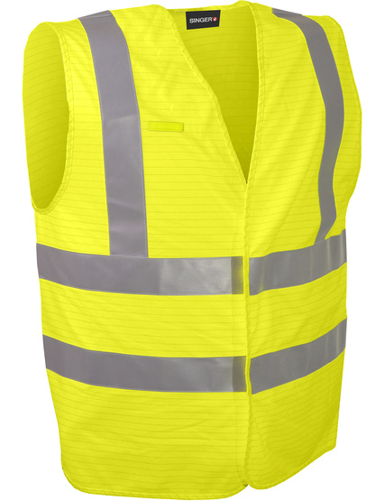 GILET HAUTE VISIBILITE MULTI-RISQUES 98% POLYESTER ET 2% CARBONNE 120G
