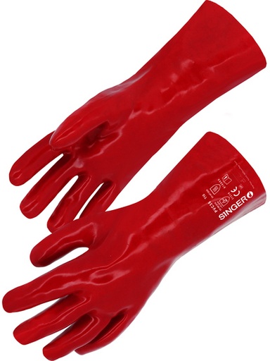 [SINPVC3510] GANT PVC CHIMIE ROUGE 35 CM T10 UV/PAIRE