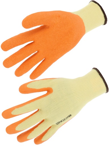 [SINTAC1025O09] GANT MANUTENTION LOURD POLYESTER PAUME LATEX J10 T9