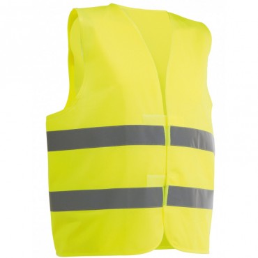 [SINGILA04] GILET HV JAUNE 2 BDES HOR XL