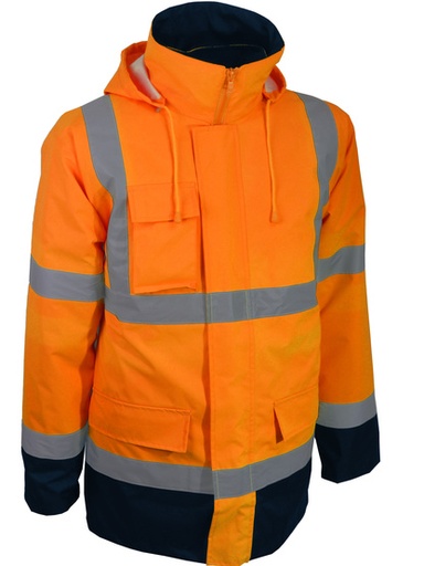 [SINPACOL] PARKA 4X1 HAUTE VISIBILITÉ 100% POLYESTER OXFORD ENDUIT TPU TAILLE L