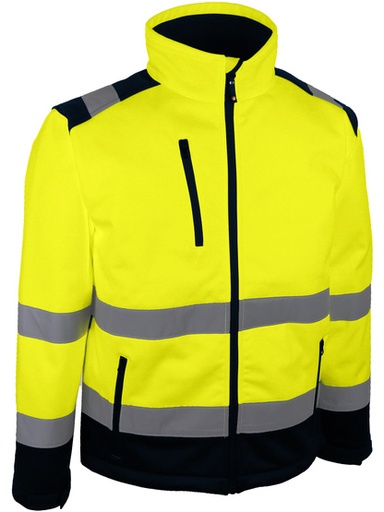 [SINVULCA03] VESTE SOFTSHELL DE SIGNALISATION TRIPLE COUCHE MEMBRANE PU